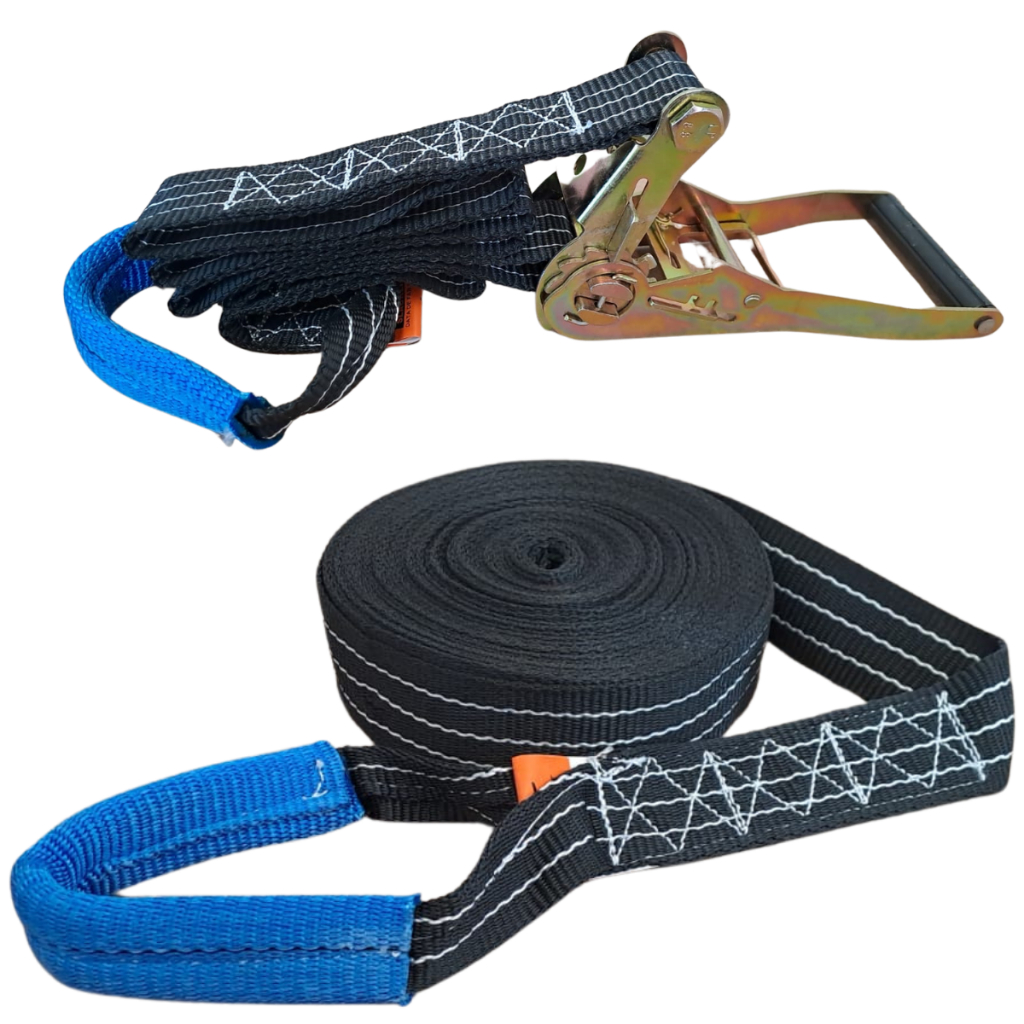 Slackline 15 Metros Fita E Catraca Para Mais Equilíbrio
