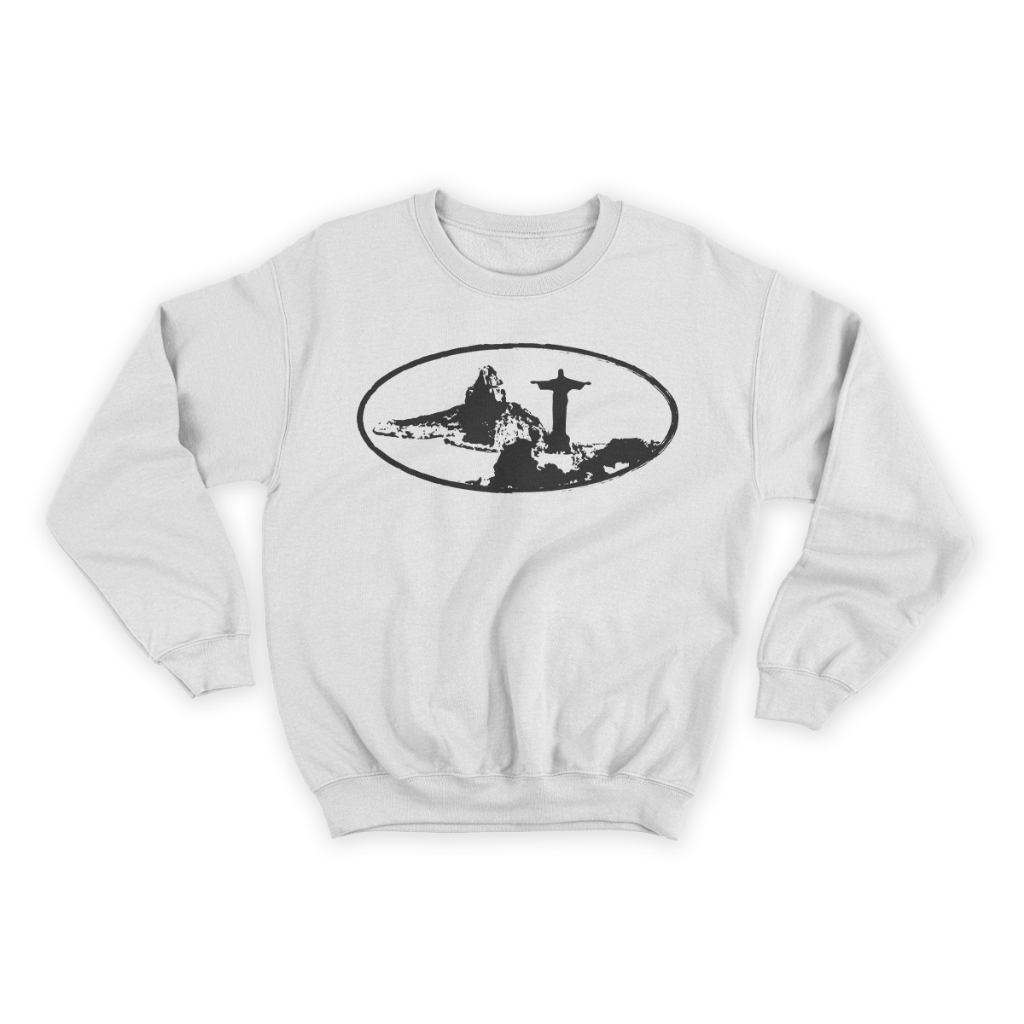 Moletom Rj Rio De Janeiro Manga Longa Masculino Sem Capuz Gola Careca 100% Algodão Estilosa