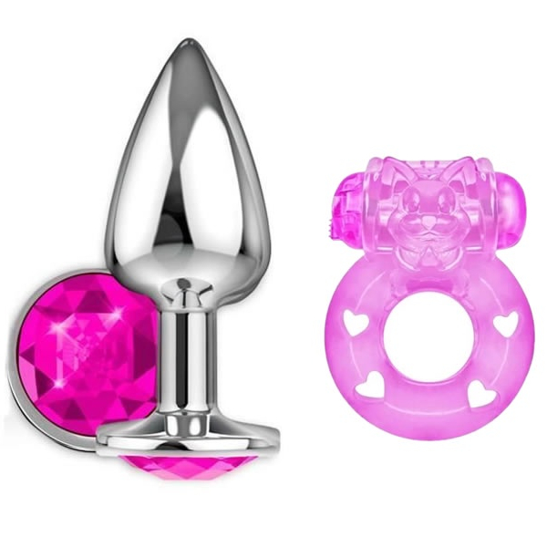 KIT Plug Sexo Anal + Anel Peniano Com Vibrador e Estimulador de Clitóris SEX SHOP em Oferta na Shopee