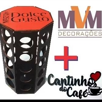 Porta cápsulas OITAVADO Giratório + CANTINHO Dolce Gusto/ Três corações mdf em Oferta na Shopee