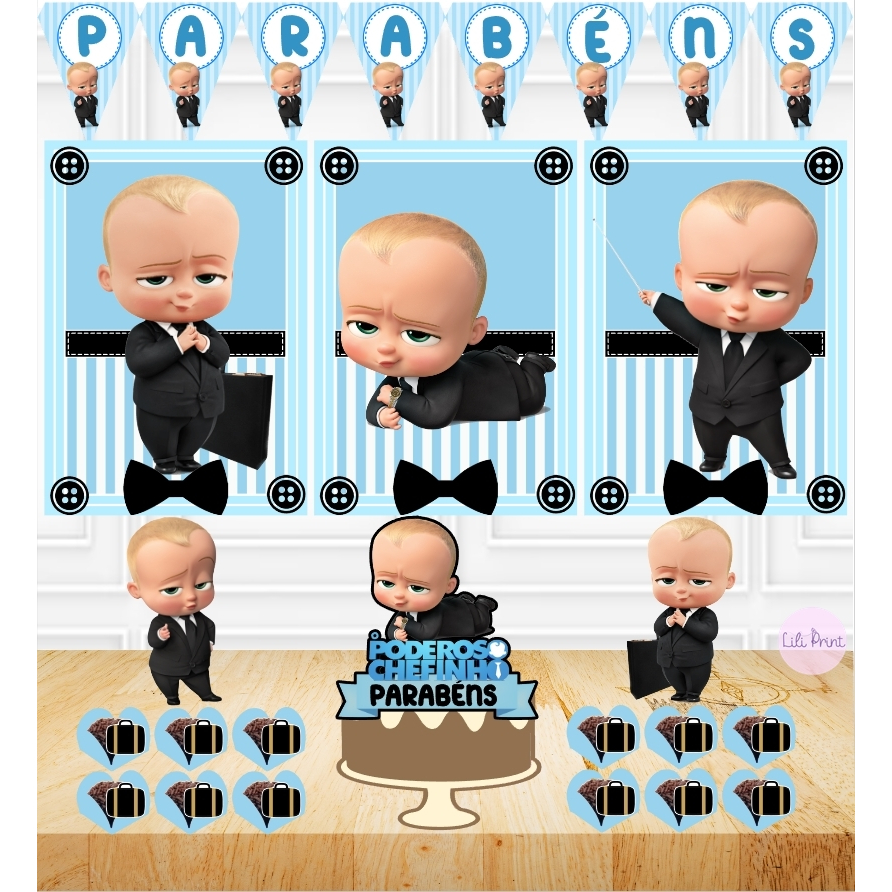 Kit só um bolinho Kit festa em casa PODEROSO CHEFINHO Kit personalizado para aniversário ou mesversário tema