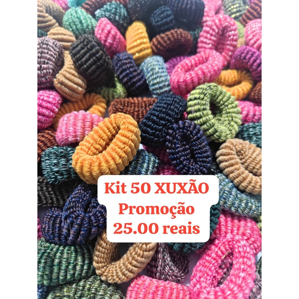 Pacotão com  50  Xuxão Rabico  Elastico Grande Xuxinha