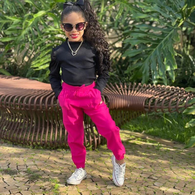 CALÇA  BENGALINE INFANTIL MENINAS BLOGUEIRINHA MADA/KIDS MENINAS em Oferta na Shopee