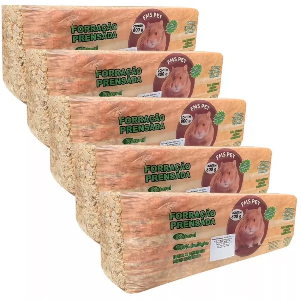 5 Serragem Maravalha Prensada 800g Para Roedor Pássaro Equino em Oferta na Shopee