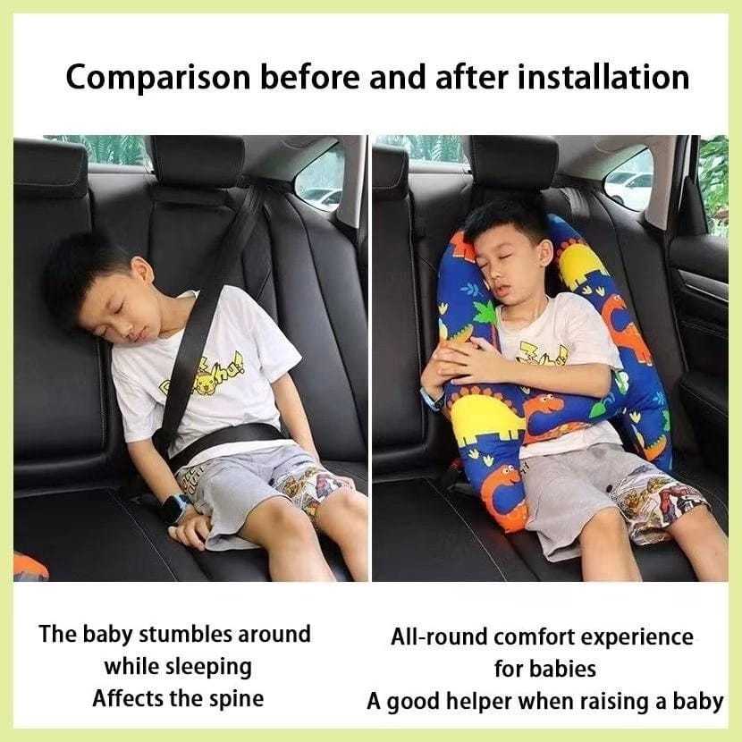 Almofadas Para Carro Infantil H com o passador de cinto de segurança e regulagem na alça