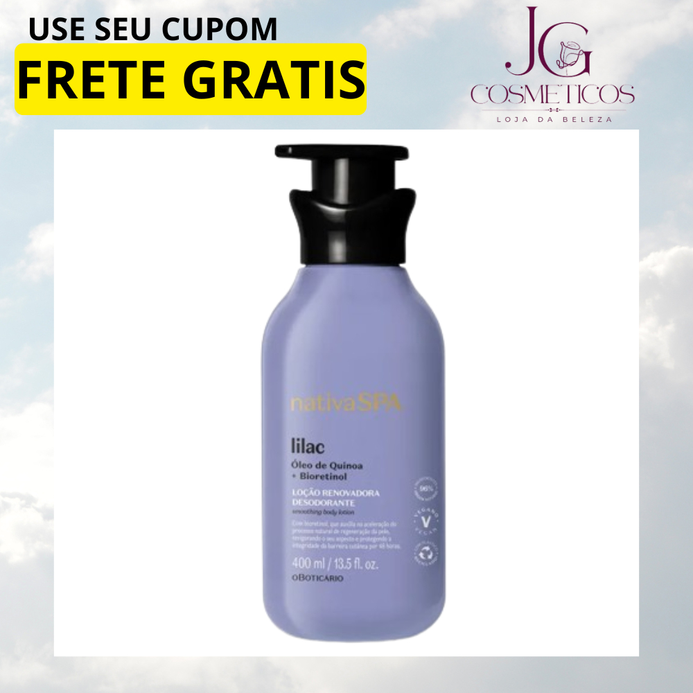 Loção Renovadora Desodorante Hidratante Corporal Nativa Spa Lilac 400ml