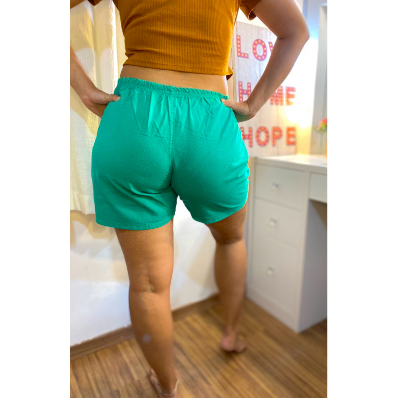 Short feminino de algodão