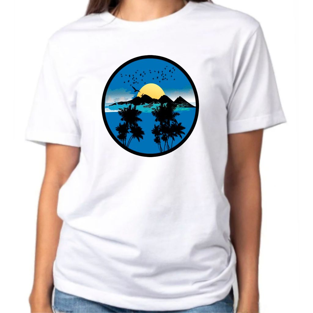Camiseta Baby Look Raglan Feminina ou Camiseta Raglan Unissex Diversos Estampa Moderna Radical Paisagem 34