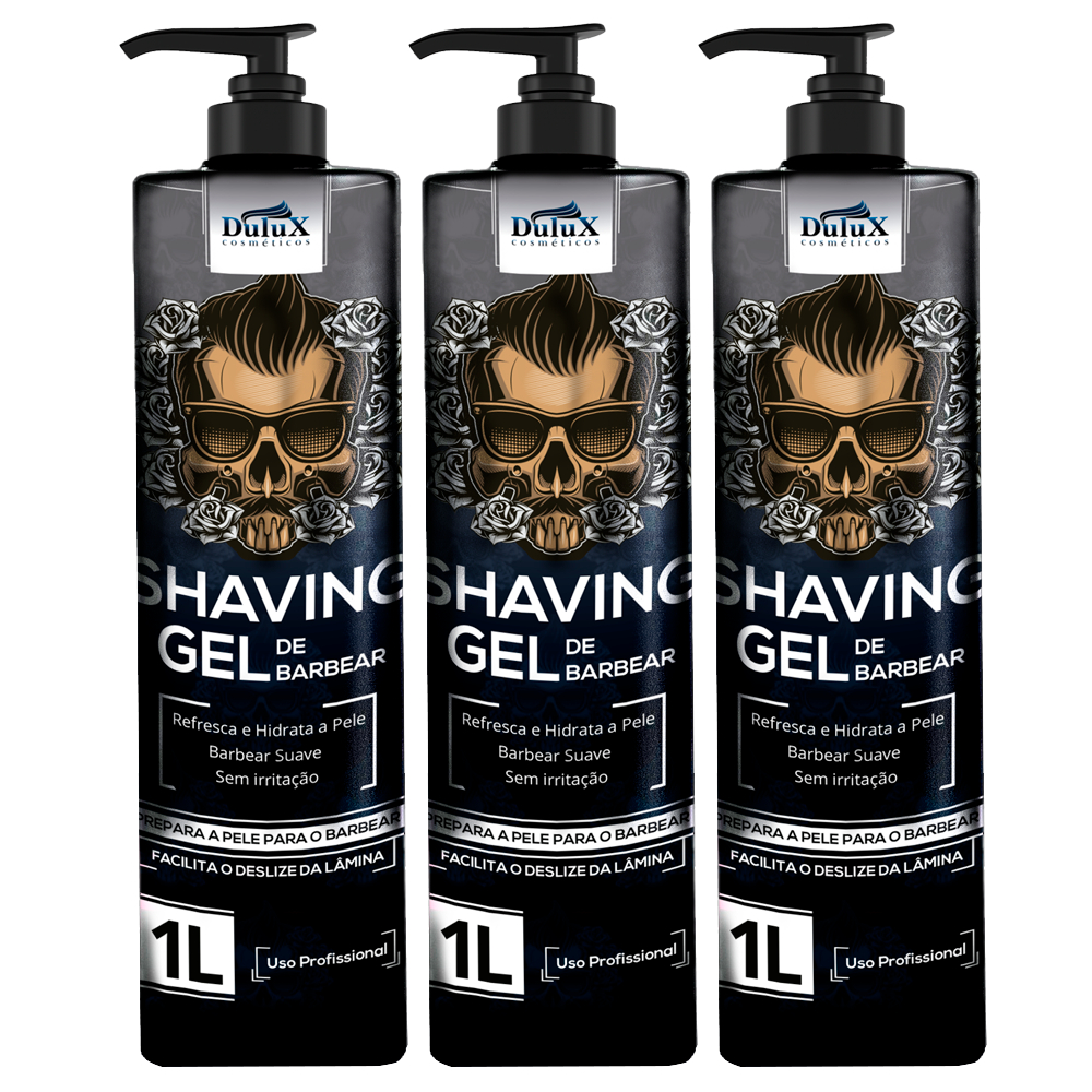 3 KG Shaving Gel Para Barbear Dulux Profissional Barbearia Salão