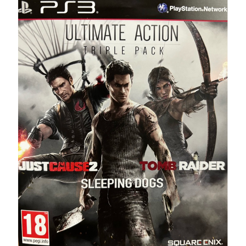 Pacote ultimate action triple pack , just cause 2 , sleeping dogs, tomb raider ps3