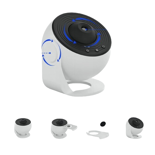 Projetor Galáxia Luminária 12 em 1 Luz Noturna Céu Estrelado Giratório 360 Graus Led Teto Parede