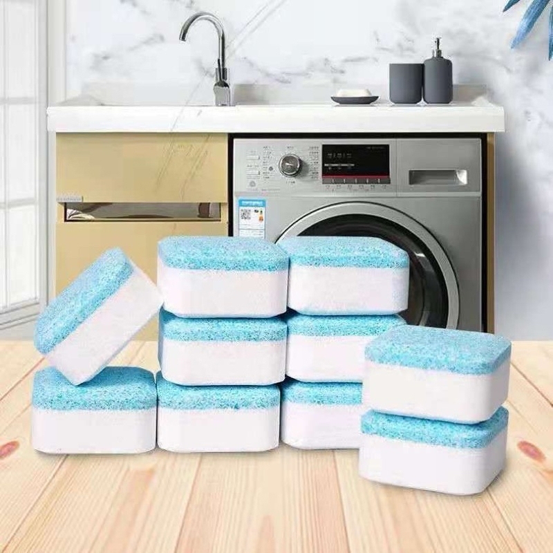 Kit 12/15/20/24 Limpador Pastilha de máquina de lavar roupa, comprimido efervescente sólido para remover manchas