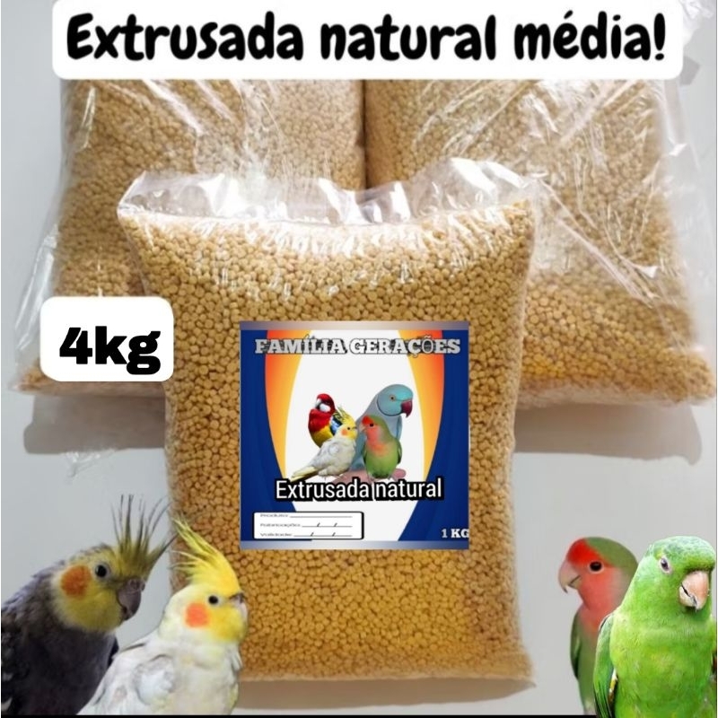 Extrusada natural  CALOPSITA - AGAPONE  (4Kg) em Oferta na Shopee