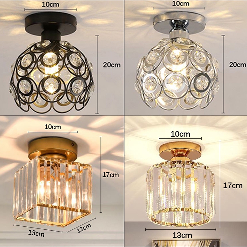 Lustre De Cristal Simples Americano , Personalidade Criativa , Iluminação Para Casa , Quarto , Sala De Estar Jantar ~