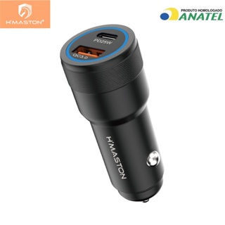 H'Maston L07 Carregador Veicular TIPO-C + USB Turbo Carregamento rápido/Universal 45W em Oferta na Shopee