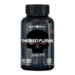 Termogênico Thermo Flame - 120 Tabletes - Caveira Preta / Black Skull