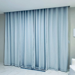 Cortina Blackout Com Gaze de Linho 6x2,50/2,50/2,60/2,70/ 2,80 Trilho Suiço em Oferta na Shopee