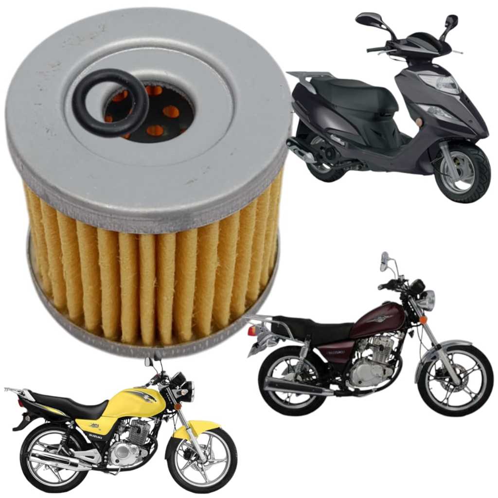 Kit 5 Filtro de Óleo Suzuki Yes 125 2006 a 2016 Intruder 125 2002 a 2016 Burgman — imagem 2 de 2