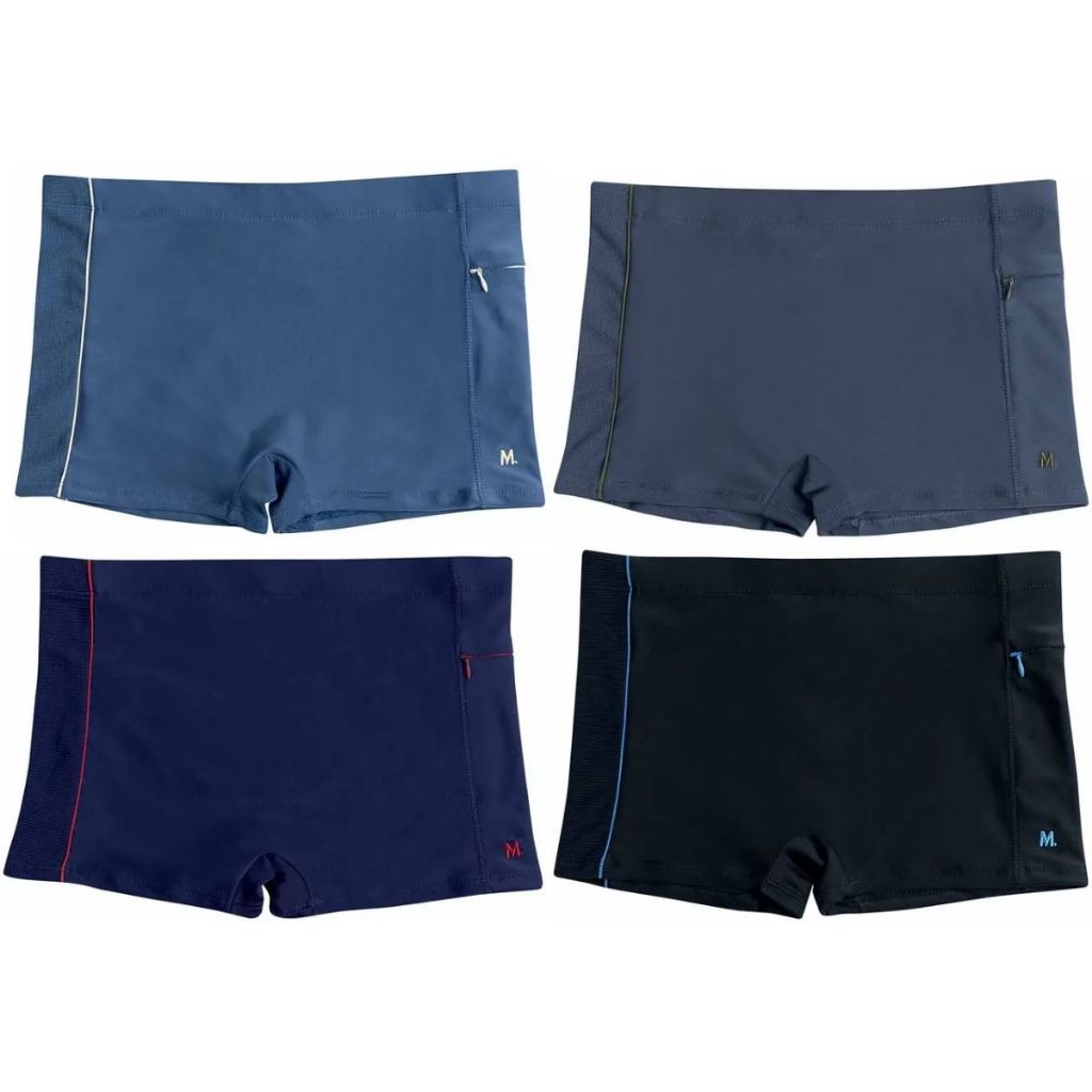 Sunga Boxer Lisa Praia Mash Plus Size Conforto Ziper Bolso Lateral