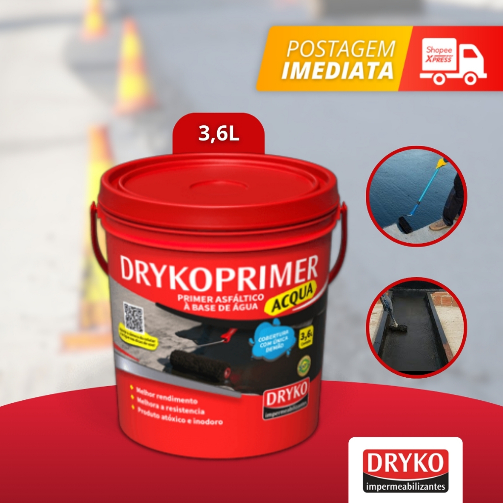 Primer Para Mantas Base Água Drykoprimer 3,6l em Oferta na Shopee