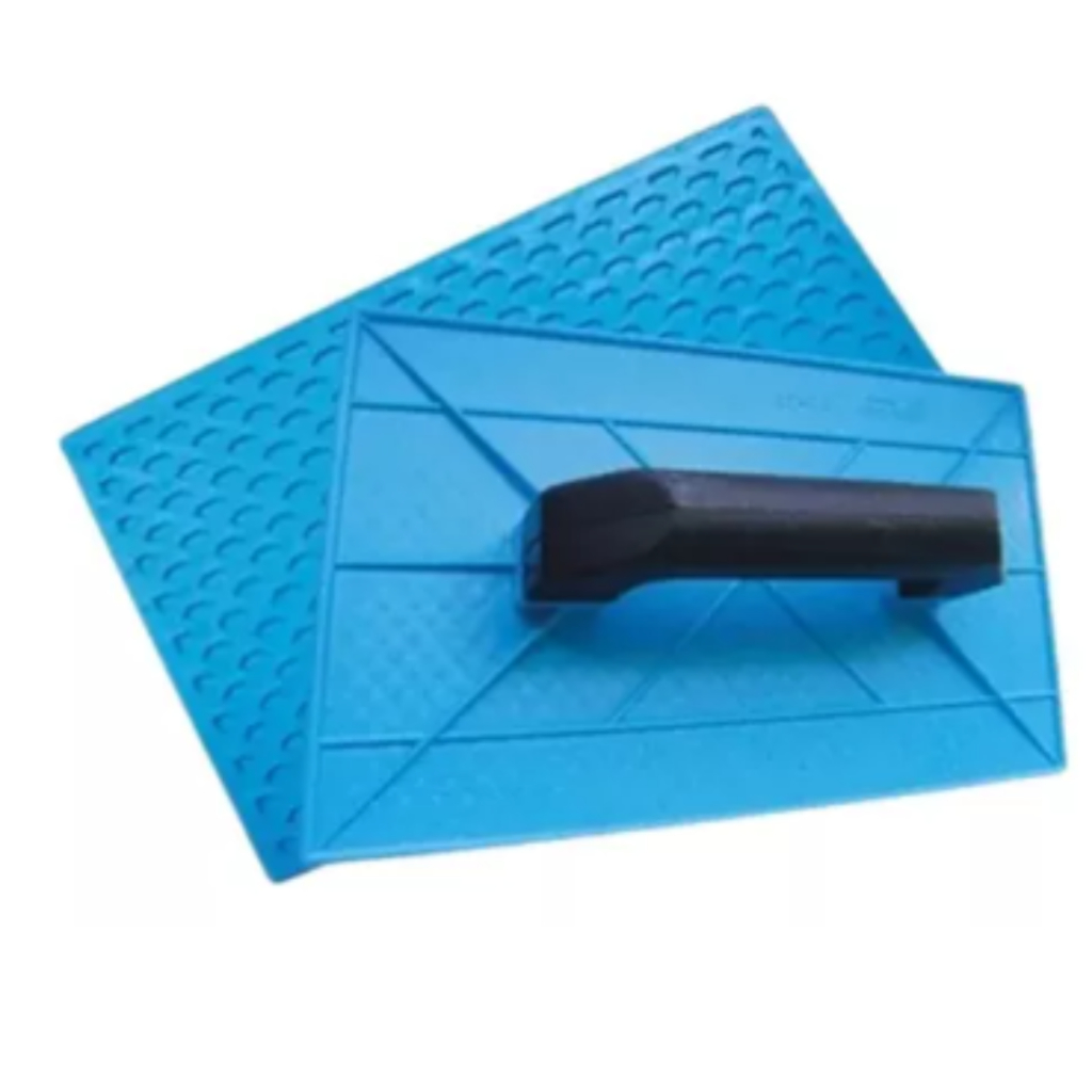 Desempenadeira Plástica Azul Corrugada 18x30 Massa Reboco