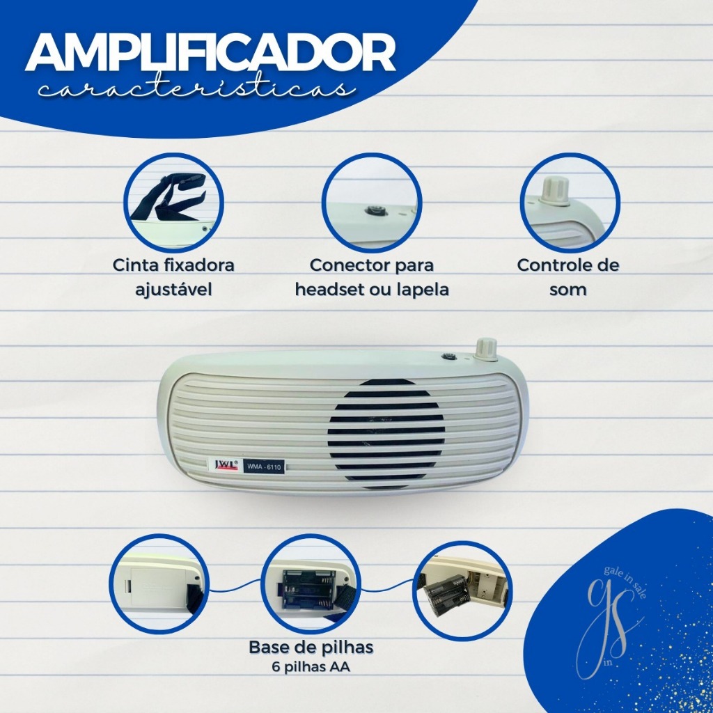 Amplificador de cintura - JWL 6110 SEM LAPELA