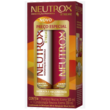Kit Shampoo 300ml e Condicionador 200ml Xtreme Neutrox