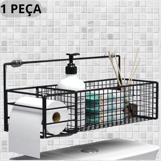 Prateleira Para Banheiro Organizadora Com Suporte de Papel e Cosméticos em Oferta na Shopee