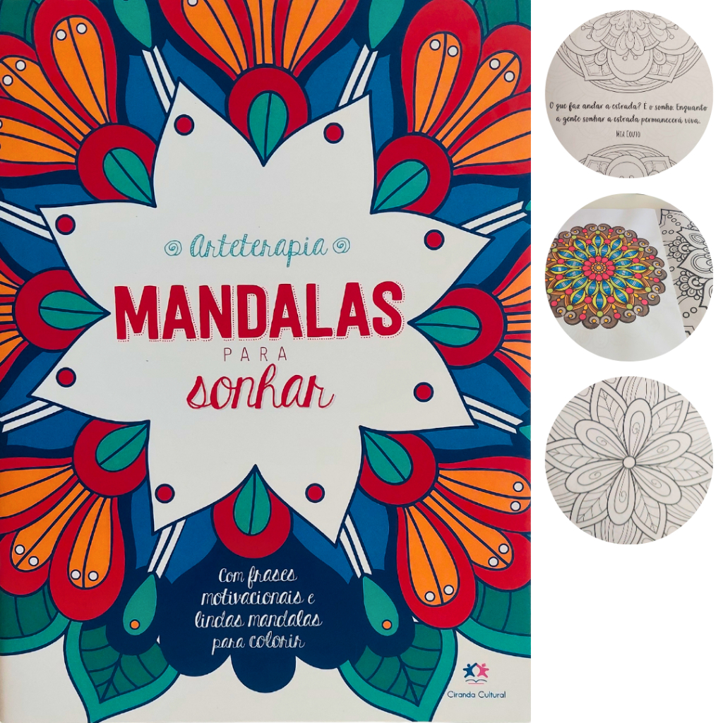 Livro Arteterapia Sonhar Mandalas Para Pintar Colorir