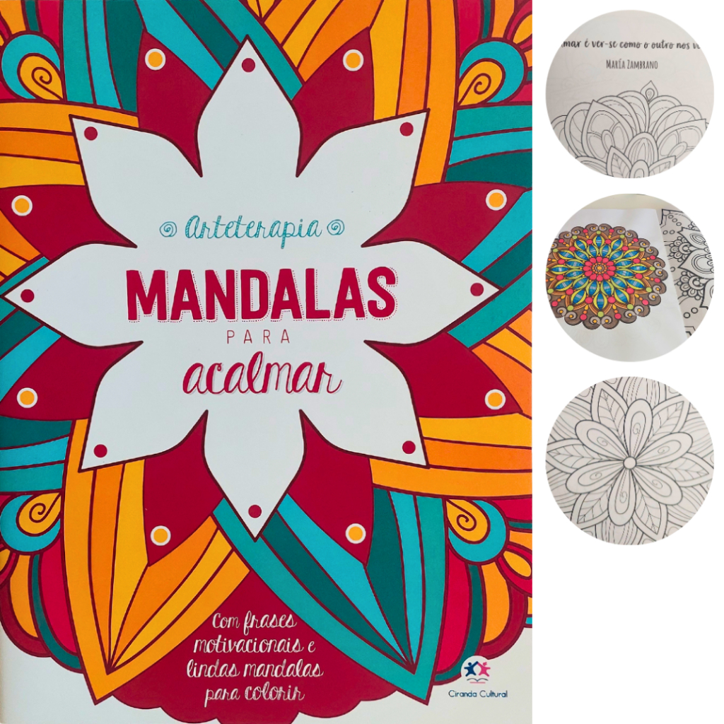 Livro Arteterapia Acalmar Mandalas Para Pintar Colorir