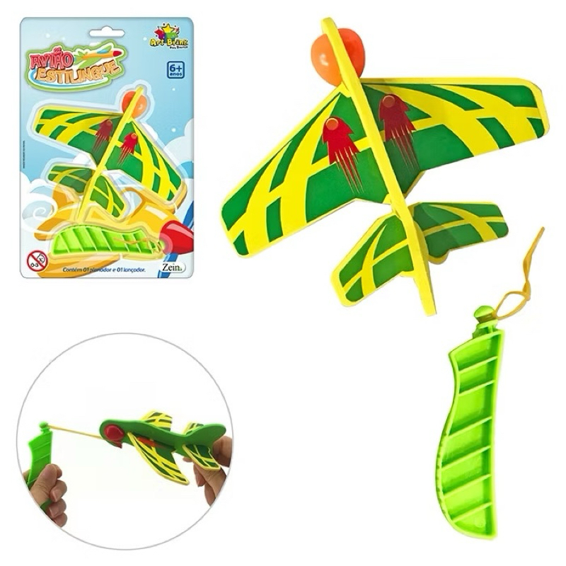 Avião com estilingue, Planador, Voo longo, Manobras Radicais, Avião Planador, Brinquedo, Criança Feliz