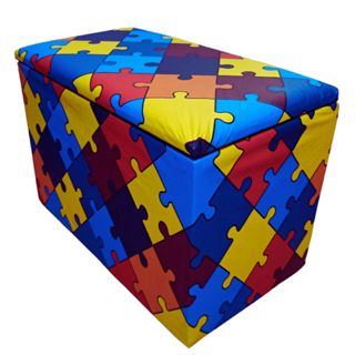 Puff Baú Infantil Guarda Brinquedos Promoção em Oferta na Shopee