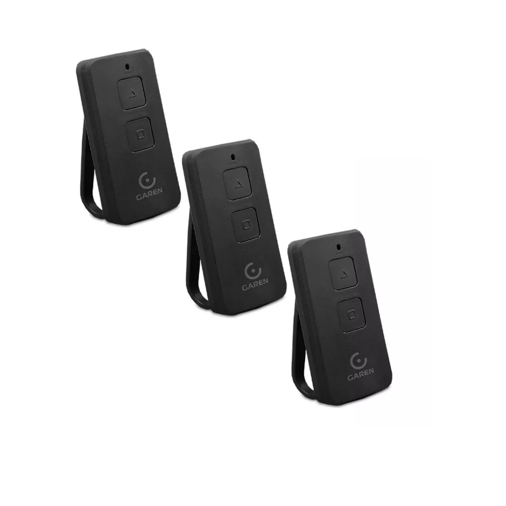 Kit 3 Controle Remoto Garen Txmax 433mhz Portão Alarme Preto