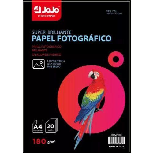 Papel Fotográfico Brilhante a Prova D' Água JoJo 180g