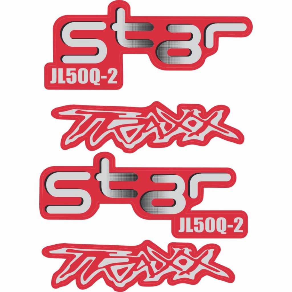 Kit Adesivo faixa moto Traxx Star JL50Q2