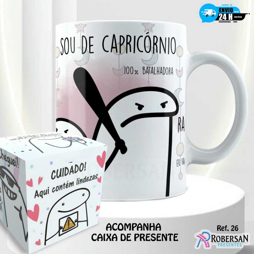 Imagem Caneca Capricórnio - Personalizada Signo Flork Capricorniana Engraçada Divertida Presente Horóscopo