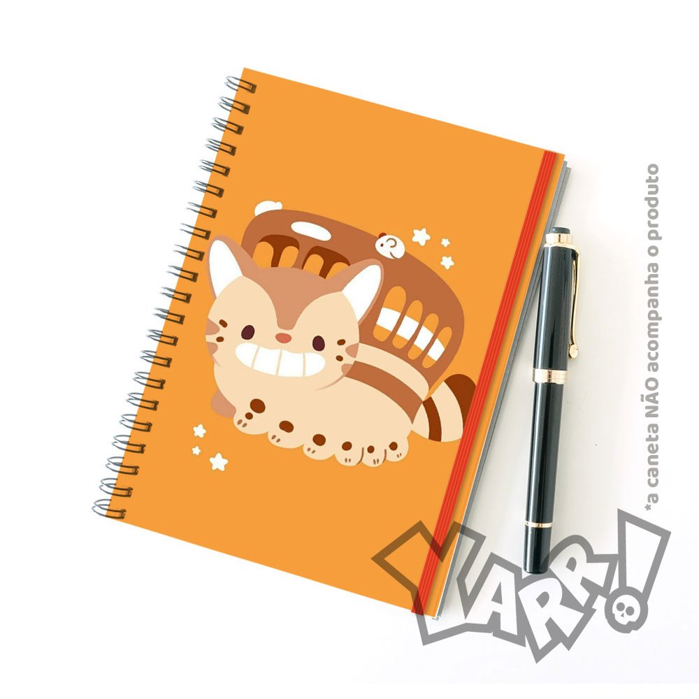 Caderno Desenho Anotações Sketchbook Catbus Totoro Anime Ghibli A5