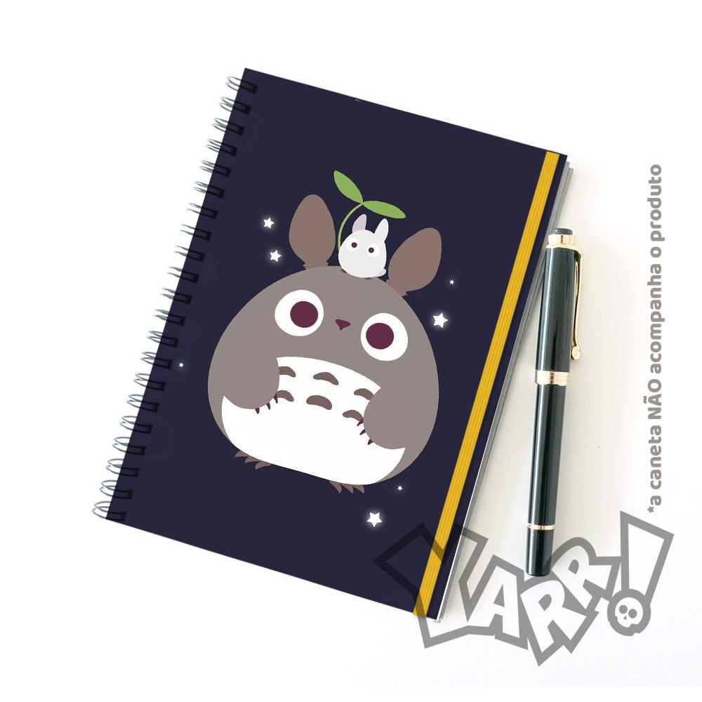 Caderno Desenho Anotações Sketchbook Totoro Anime Ghibli A5