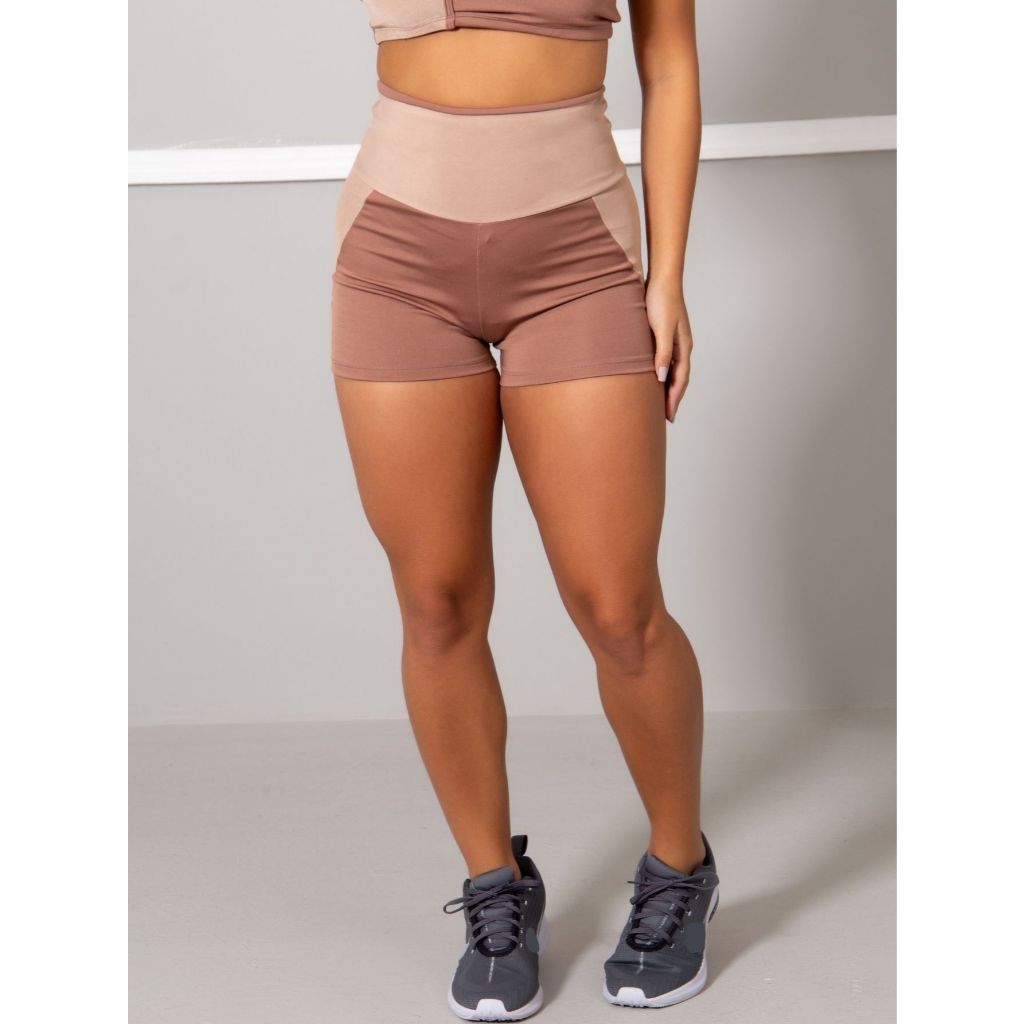 Bermuda Detalhe Em Tule Academia Fitness 11172 em Oferta na Shopee