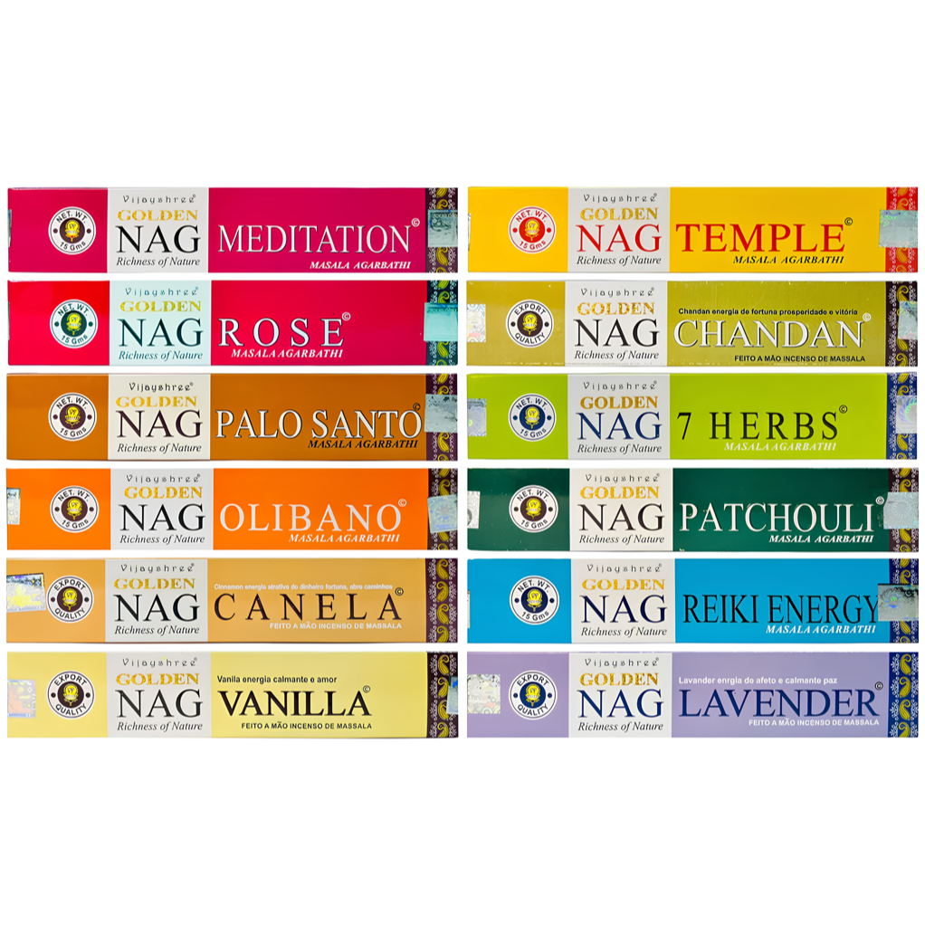Incenso Indiano Massala Golden Nag  - Diversos em Oferta na Shopee