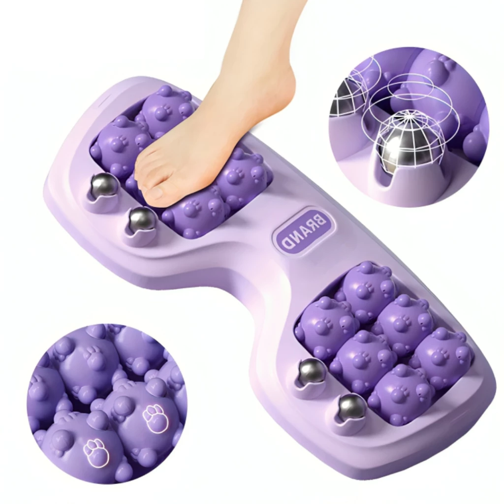 Massageador De Pés Terapia Relaxante Anti-stress Com Rolo Duplo Massagem Pés Alívio De Dor E Relaxamento Profundo — imagem 1
