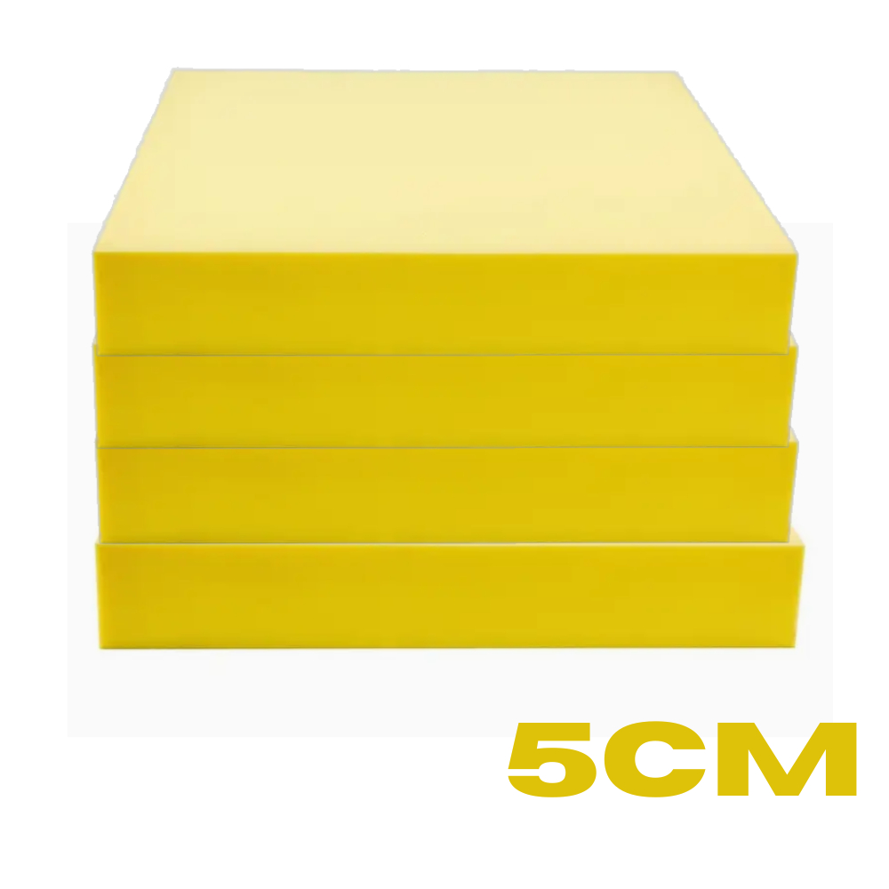 Kit 4 Almofadas Sob Medida 40cm x 40cm Espuma D33 Amarela 5cm de espessura Cadeira poltrona grossa em Oferta na Shopee