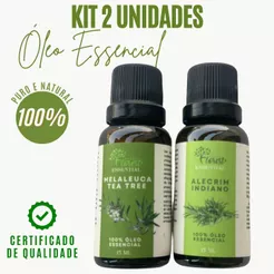 Kit Óleos Essenciais de Melaleuca e Alecrim Gotejador