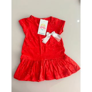 Vestido babado festas Natal/ ano novo glitter para menina bebê/ infantil PMG 1/2/3 em Oferta na Shopee
