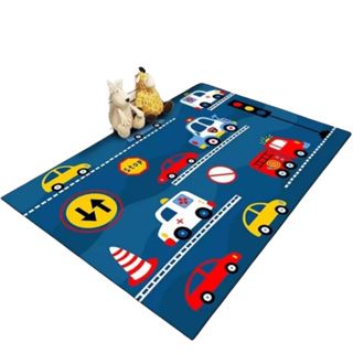 Tapete Tatame Quarto Infantil Criança Brincar Engatinhar Decorativo Emborrachado Menino Carros Azul em Oferta na Shopee