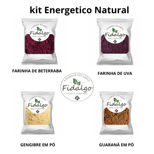 KIT BETERRABA EM PO 200g FARINHA DE UVA200g GUARANA EM PÓ 200g GENGIBRE EM PÓ200g