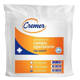 Compressa Campo Operatório Nídia 45x50cm 30g/unidade c/50 Un Cremer em Oferta na Shopee