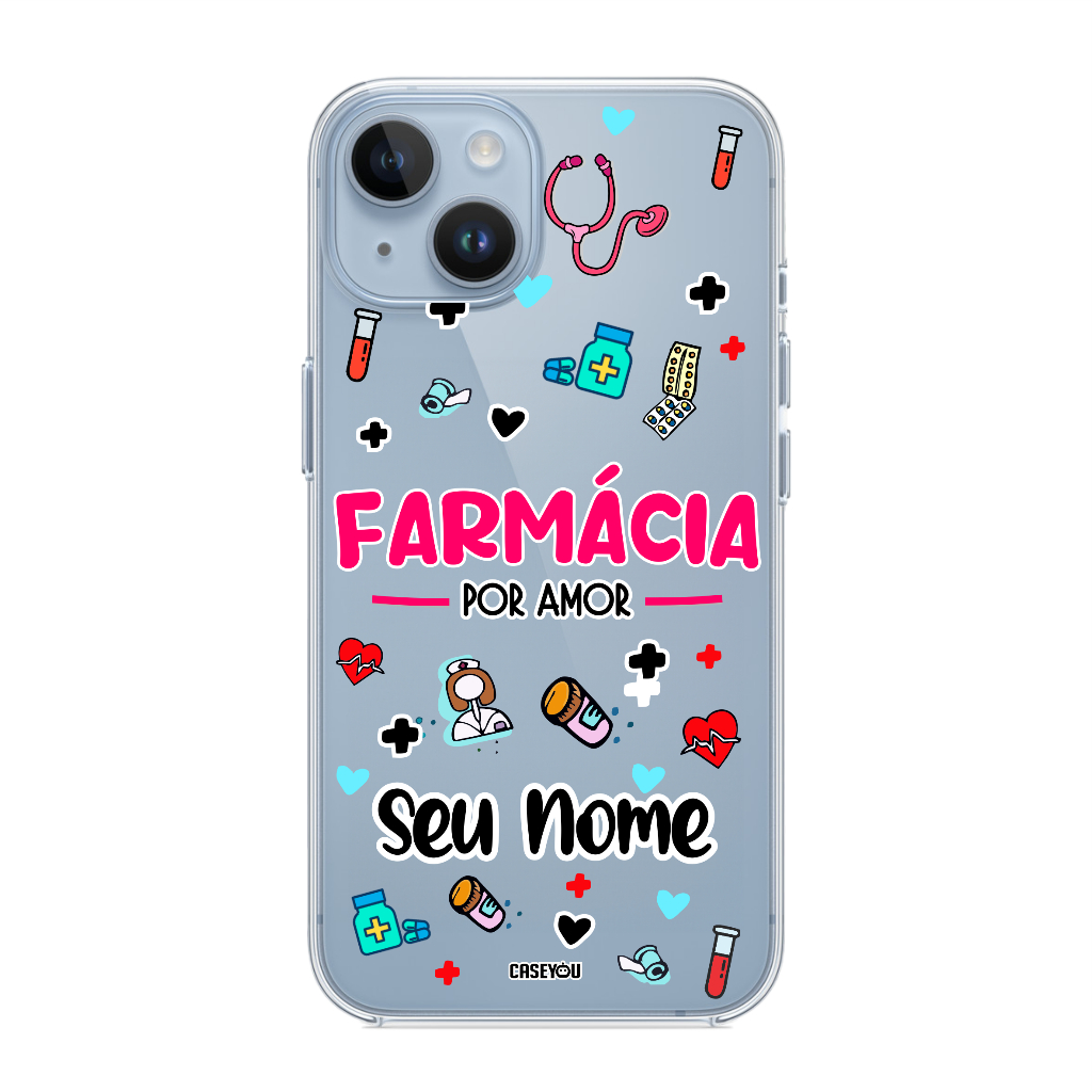 Capa Personalizada Farmácia por Amor + Nome Alta Qualidade