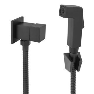 Ducha Higiênica Quadrada Super Luxo Metal Completa ¼ Volta Preto em Oferta na Shopee