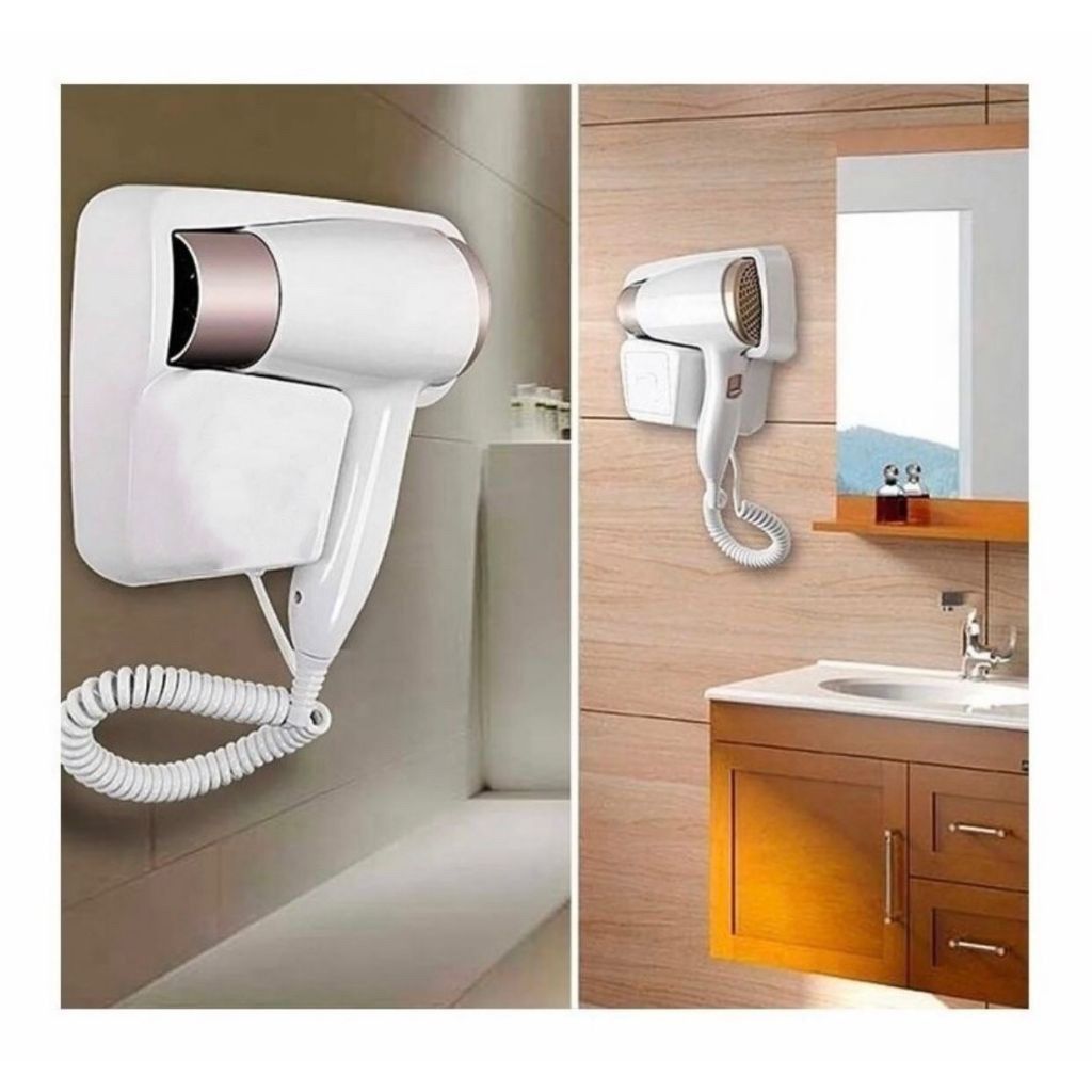 Secador De Cabelo Parede  Suporte Hotel Motel Pousada Top SEM USB 110v em Oferta na Shopee